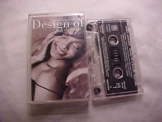 1995 Janet Jackson Design of a Decade Tape Cassette, Vintage Retro 1990s Pop Music, Music Studio Decor, Birthday or Christmas Gift Idea