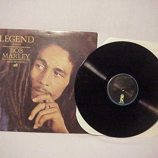 1984 Bob Marley & The Wailers Legend LP Vinyl Record Album No. 90169 , Vintage 33 RPM Jamaican Reggae Vinyl Record Album