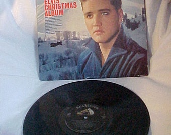 c1958 Elvis Presley Christmas Vinyl 33 1/3 Rpm LP RCA Record No. 1951 ,Nice Original Vinyl Record with the original Cover
