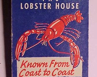 c1950s The Lobster House Restaurant City Square Boston Charlestown, Mass., Full Book of Restaurant Advertising Matches Matchbook #4