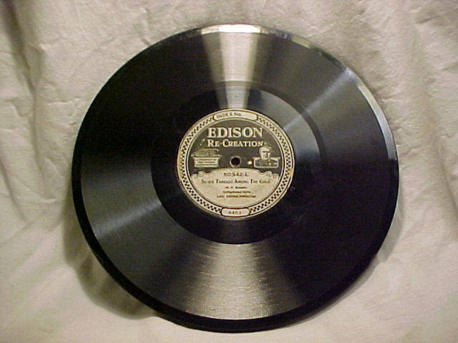 Antique Edison Diamond Disc Record No. 50342 , Antique Phonograph Music