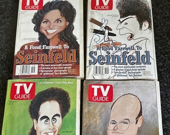Vintage 4 Seinfeld TV Guide Collector’s Edition May 9-15 1998 Farewell Kramer Elaine Jerry George