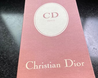 Vtg Christian Dior CD Paris Saks Fifth Avenue Classic Shoe Box Empty Meant For Display Pink & White