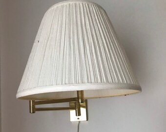 Vintage Alsy Mfg. Inc. Solid Brass Swing Arm Wall Lamp Portable Lamp Issue No. G-9252 With OUT Shade