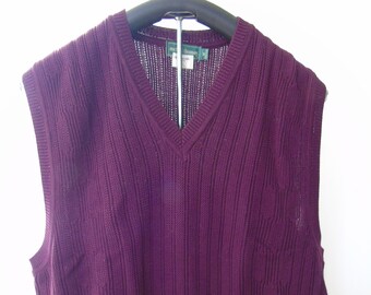 Vintage Mens Designer Sweater Vest 