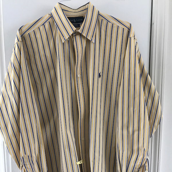 Mens Yellow Button Down Shirt Etsy
