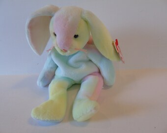 rainbow bunny beanie baby