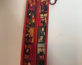 Vtg Peru Retablo Diorama Peruvian Folk Art Wood Folding Tube Handmade Hand Dyed Wood Leather Ceramic Yarn Cactus