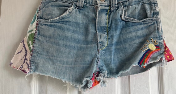 Vintage 1960's Handmade Hillbilly Cut Off Jean Sh… - image 4