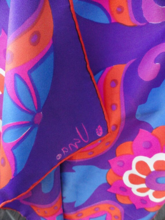 Vintage 1960’s Scarves By Vera All Silk Hand Roll… - image 4