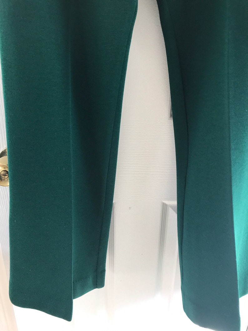 Vintage Women/'s Pants Hunter Green Saks Fifth Avenue POTPOURRI Made In Italy 100/% Wool L