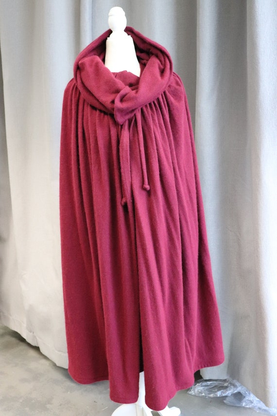 Vtg Deep Red Wool 1960s Valentino Boutique Set Inc