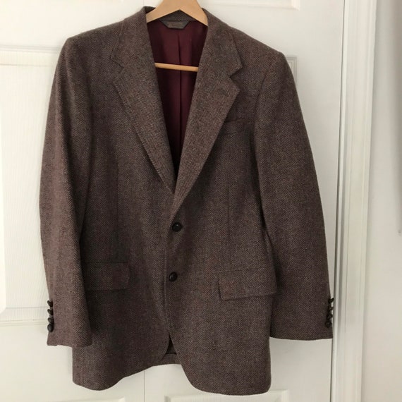 Vintage Kuppenheimer Maroon Brown Mens Sport Coat Tweed 40R | Etsy