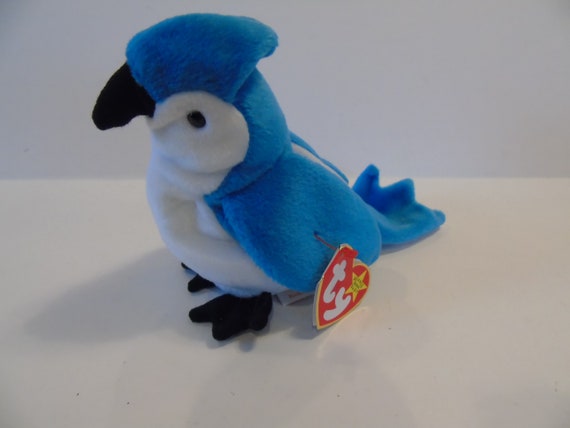 Ty Beanie Babies Rocket the Blue Jay Bird Birth Date March 12