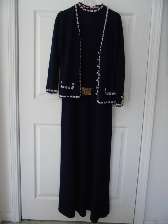 Vintage 1970's Maxi Suit St. John Knits Saks Fift… - image 1