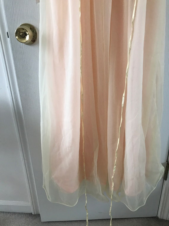 Vintage  1950's Grecian Style Peignoir Sheer Two … - image 6