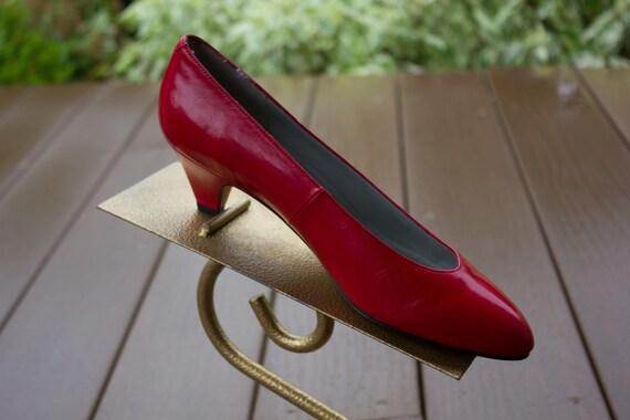 Vintage Women's Red Pappagallo Shoes Heels Pumps … - image 2