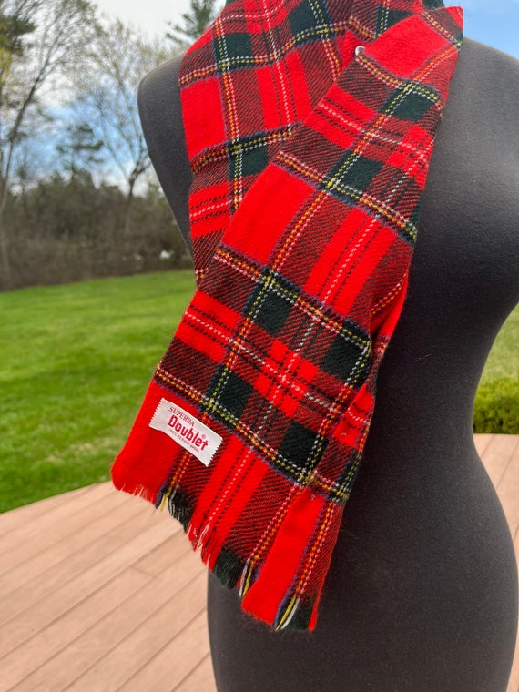 Vintage 1960’s SUPERBA DOUBLET Red Plaid 4 Button… - image 4