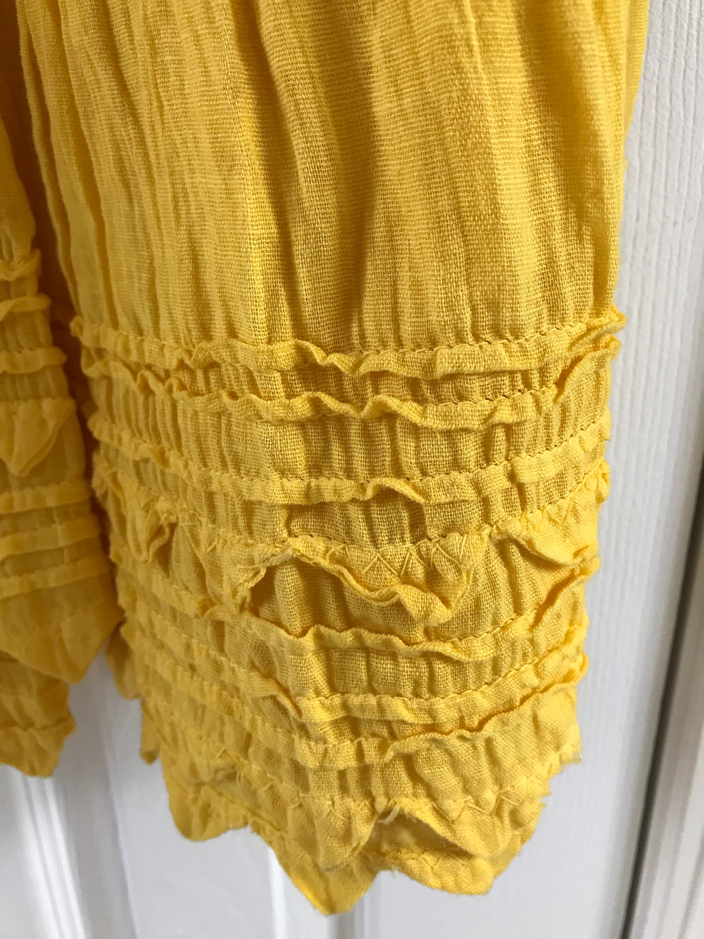 Vintage Maria Bonita Yellow Maxi Skirt Disenado Por Marco | Etsy