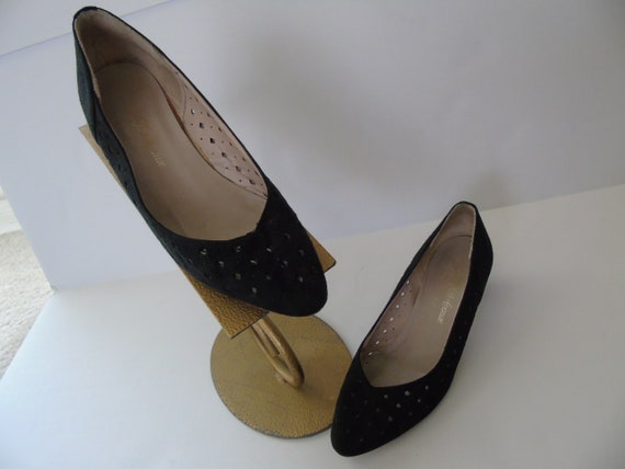 Vintage Women's Shoes Pumps Saks Fifth Avenue Lea… - image 1
