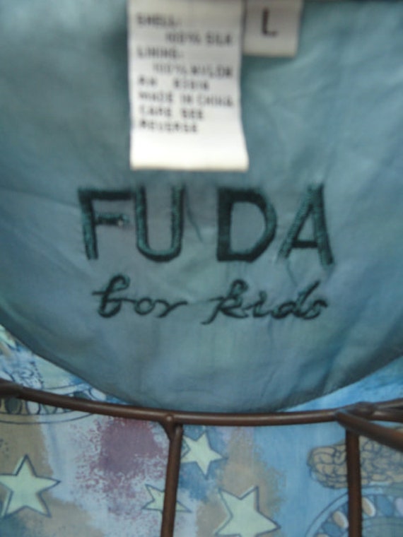 Vintage Fuda For Kids Girls Silk Warm Up Jacket 1… - image 5
