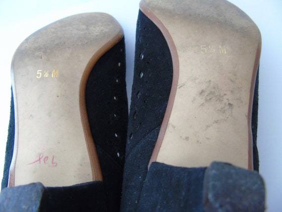 Vintage Women's Shoes Pumps Saks Fifth Avenue Lea… - image 8