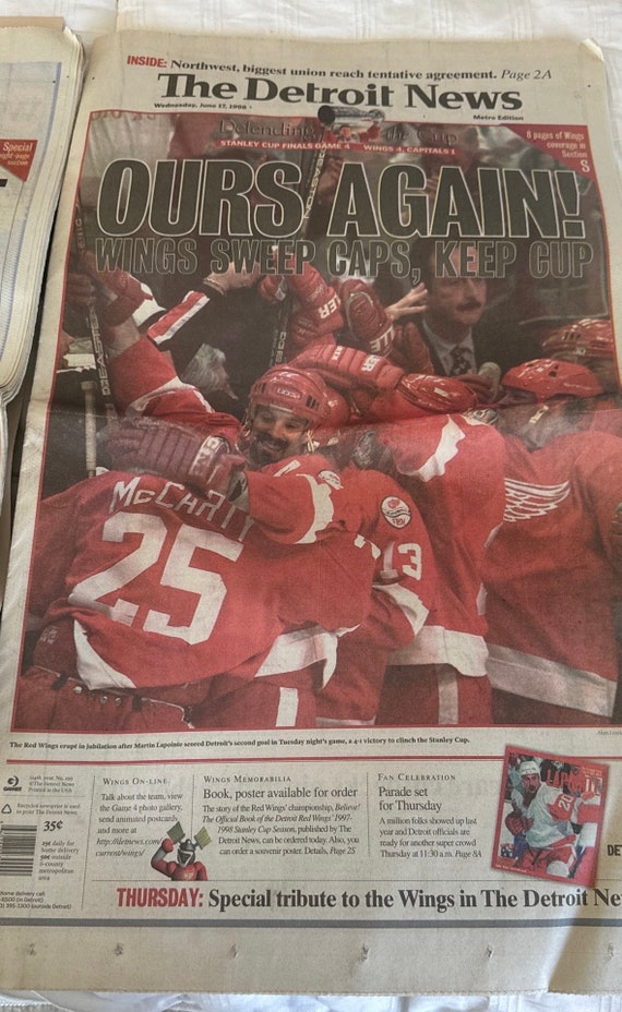 Vintage June 17, 1998 Detroit Red Wings Stanley C… - image 5