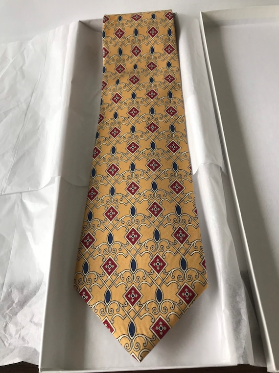 Vintage Mens Tie by Christian Dior Monsieur All Silk Yellow | Etsy