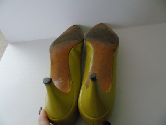 Vintage Pacelle Shoes Pumps Exclusive Lime Green … - image 10
