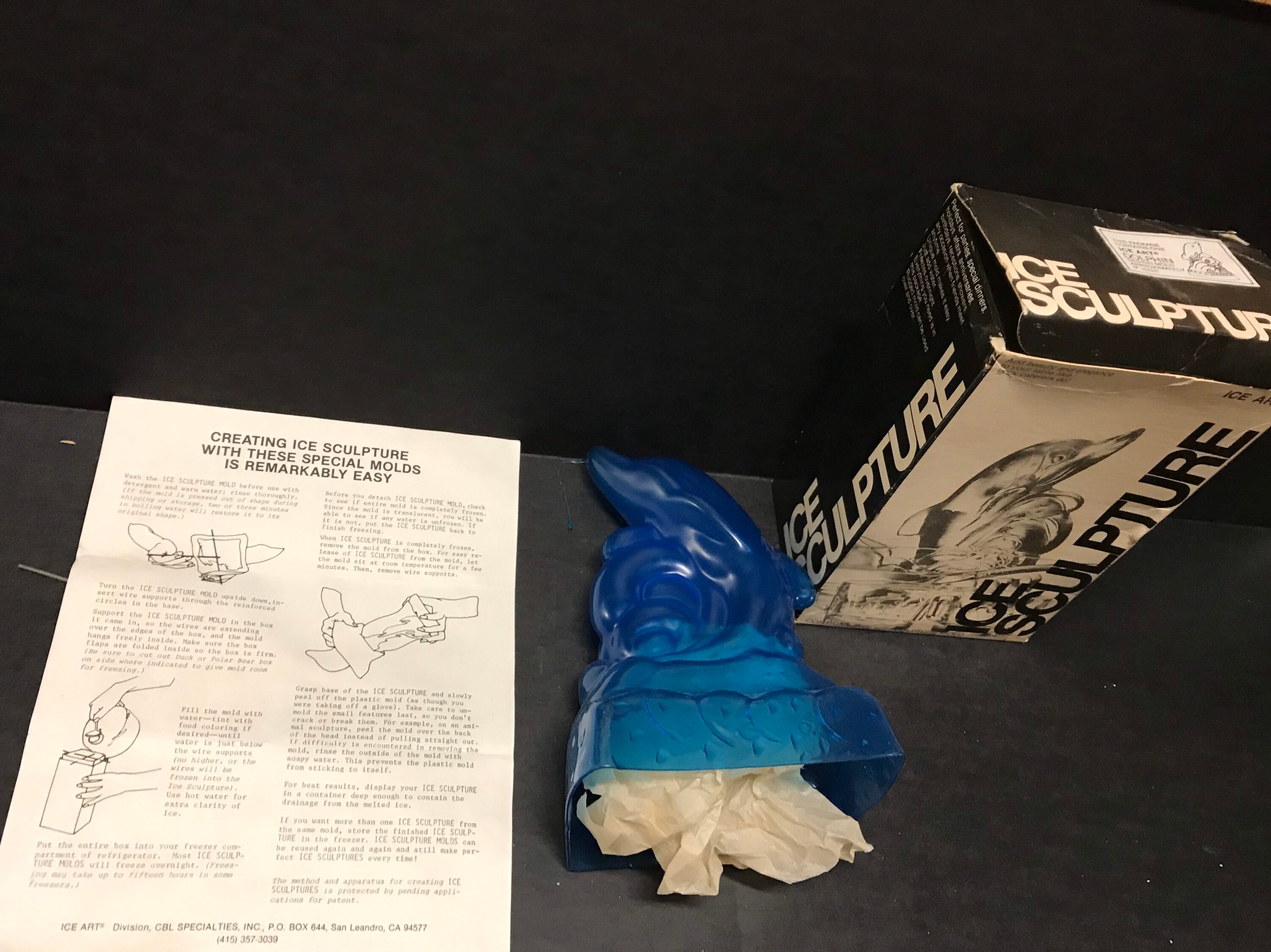 Ice Art Ice Sculpture Vintage Dolphin Ice Mold CBL Specialties, Inc. With  Box