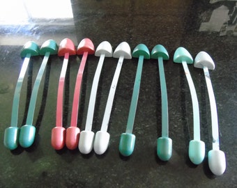 Vtg Lot Of 6 Pair Pastel Shoe Stretchers Red Turquoise Red Blue Shoe 1940s 1950s Shoe Form