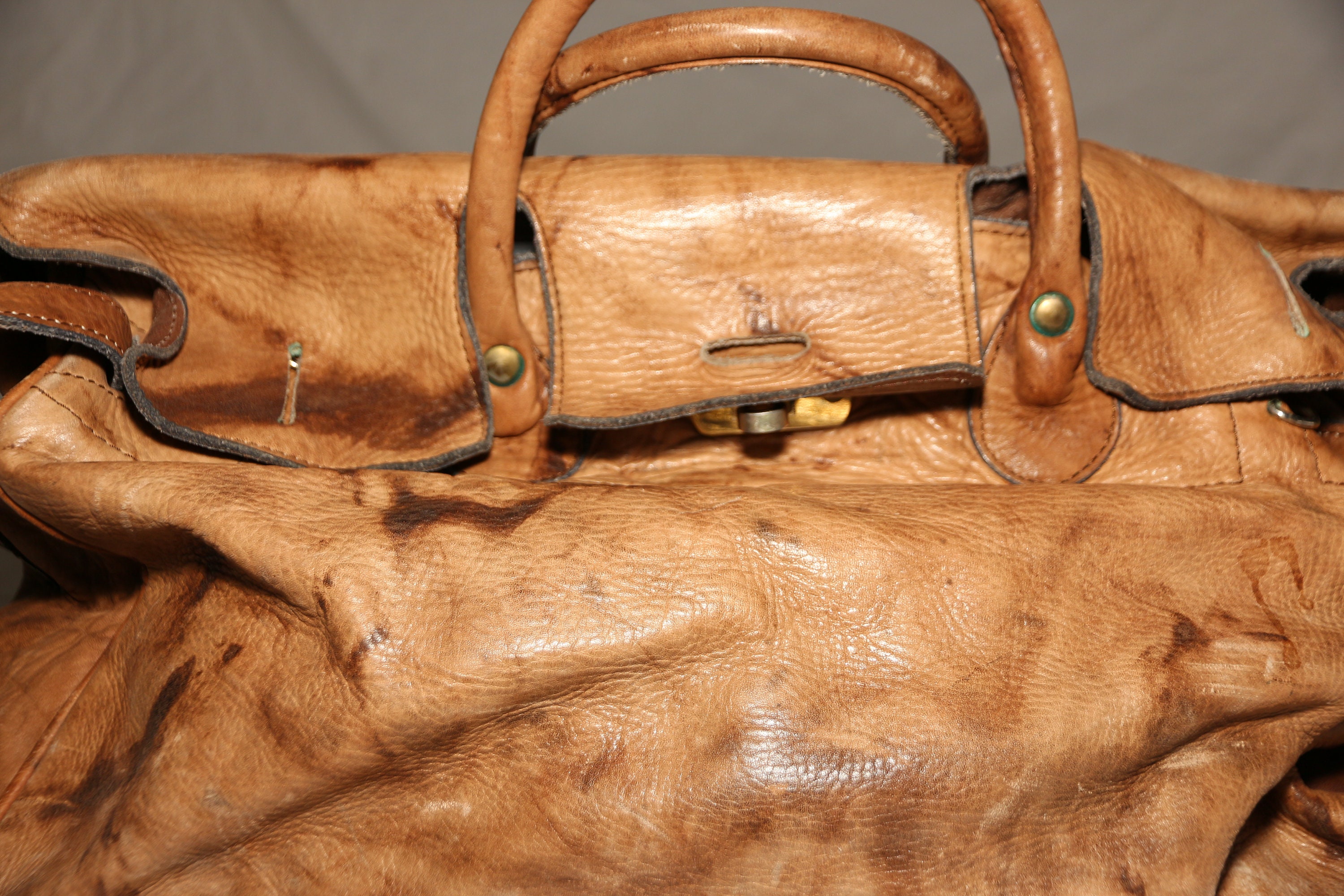 Birkin Genuine Leather Carry On Bag Luggage Handmade In Etsy