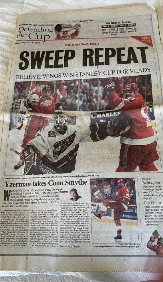 Vintage June 17, 1998 Detroit Red Wings Stanley C… - image 6