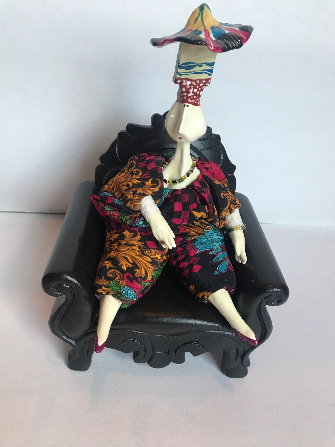 Vtg 1980's Poupee Millet Doll Signed Pablo Ceramic Etsy