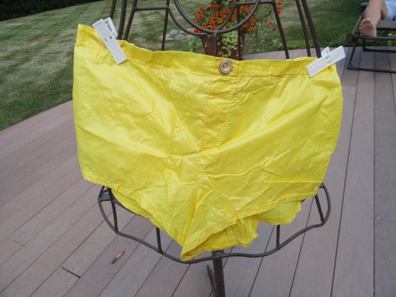 Vintage International Male Swim Trunks Bright Yell
