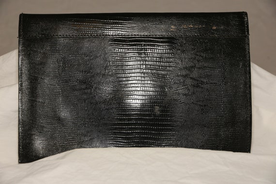 Vintage Purse David Miller For DAME Black Leather… - image 2