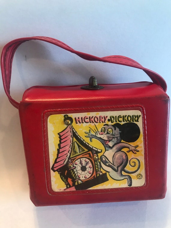 Vtg 1950's Hickory Dickory Little Girl's Red Purse