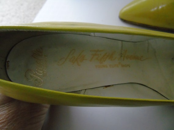 Vintage Pacelle Shoes Pumps Exclusive Lime Green … - image 6