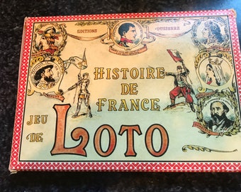 Vtg 1990's Histoire De France Jeu De Loto Game Deitions Dusserre NIB Educational Game Made In France