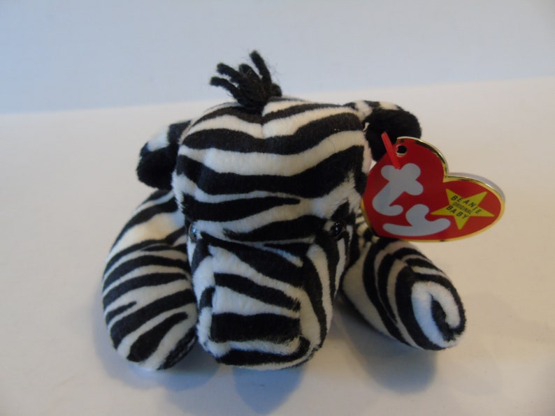 Ty Beanie Babies Ziggy The Zebra Birth Date 12-24-95 Style 4063 image 1