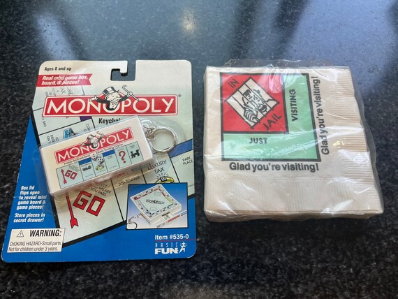 Vtg 1998 Fun Game Keychain Monopoly Keychain Monopoly Get Out of