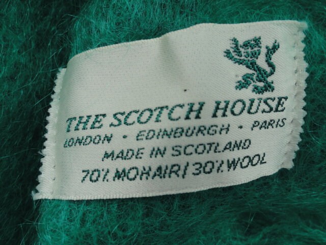 Vintage Wrap Shawl 1960s THE SCOTCH HOUSE Deep Green Triangle - Etsy