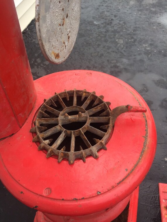 UMCO Pot Belly Stove 210. Small Antique Red With Original - Etsy Canada