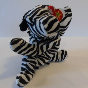 Ty Beanie Babies Ziggy The Zebra Birth Date 12-24-95 Style 4063 image 9