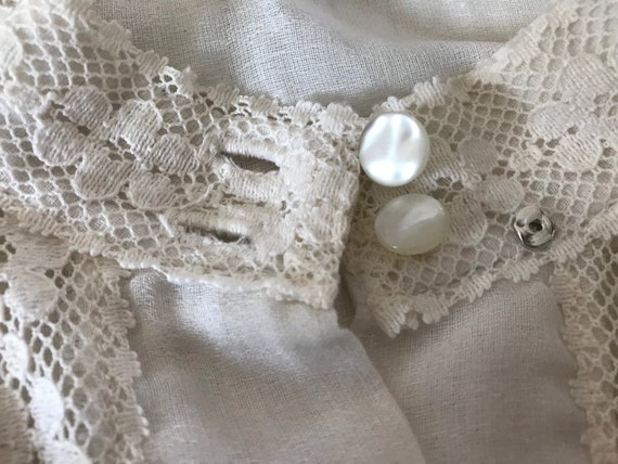 Vintage 1970's Neiman Marcus White Eyelet Floral … - image 5