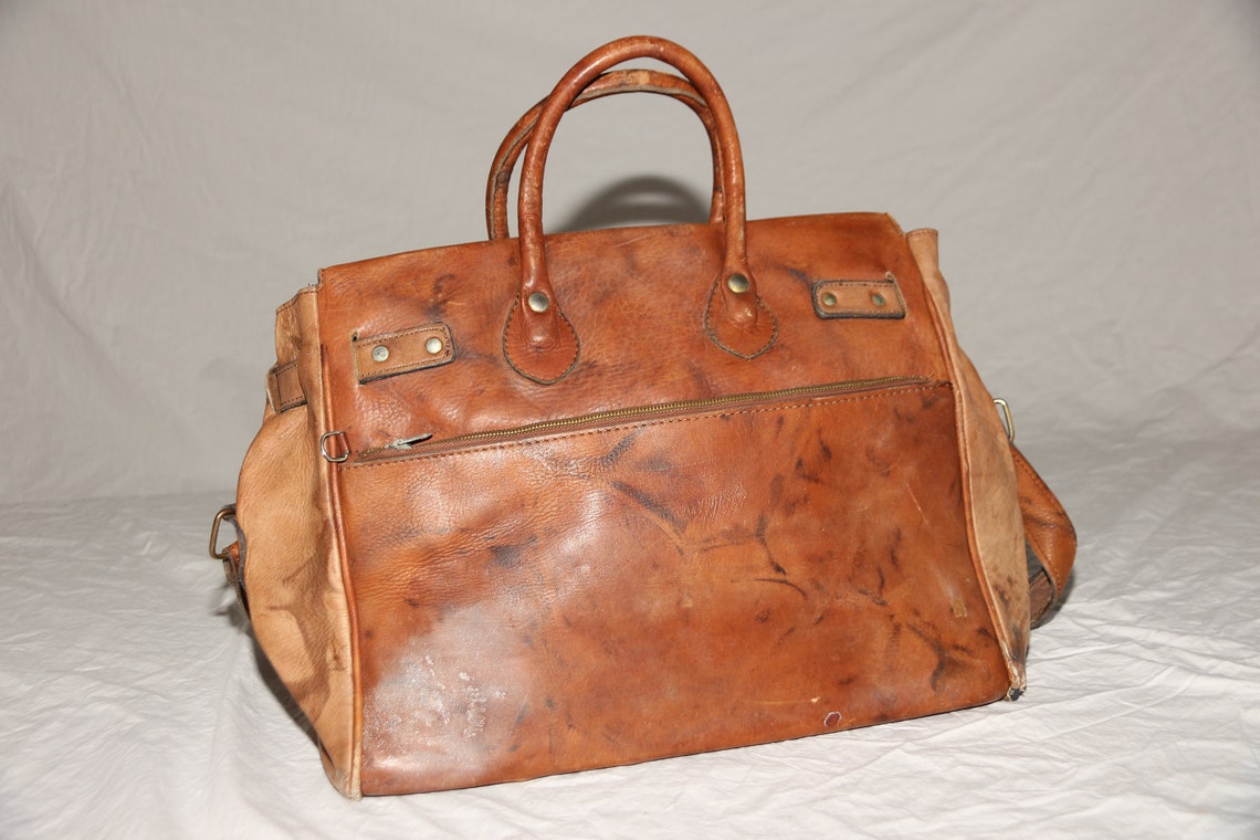 Birkin Genuine Leather Carry on Bag Luggage Handmade in Etsy