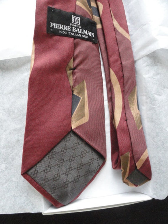 Vintage Men’s Pierre Balmain Paris Tie Abstract M… - image 3