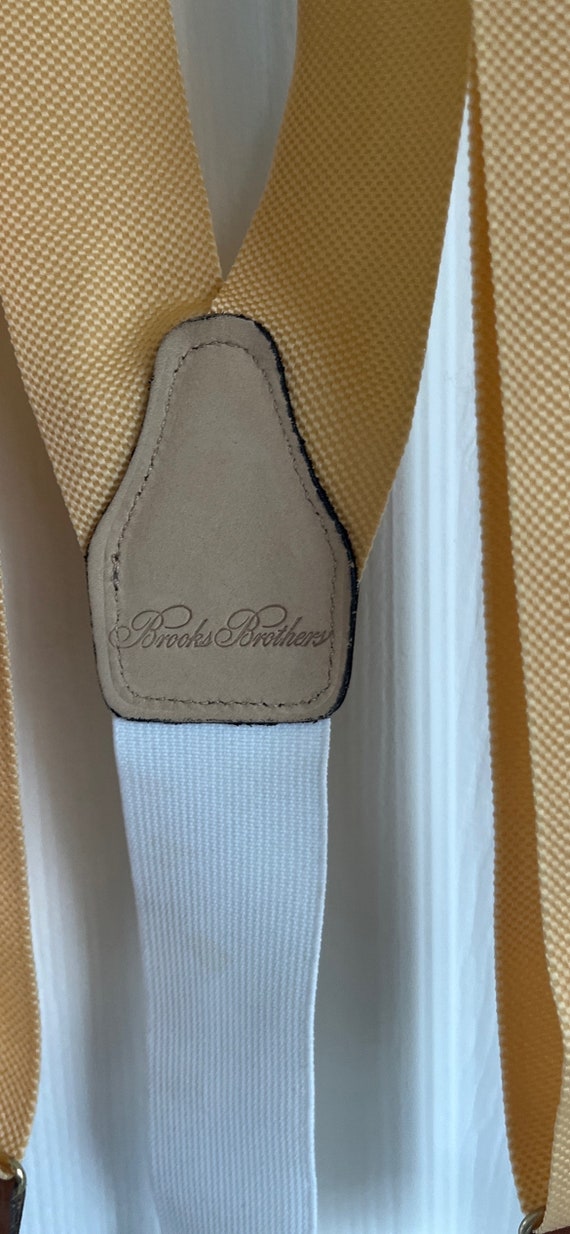 Vintage Brooks Brothers Suspenders Yellow & White… - image 5