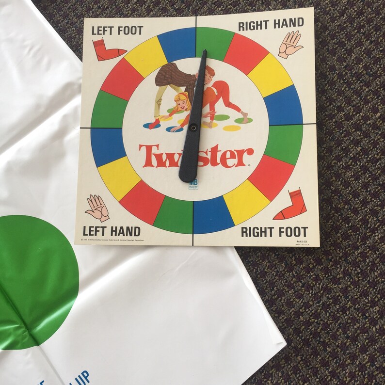 Vintage 1966 Twister Game By Milton Bradley No 4645 Boxed Etsy Il Qcfr 