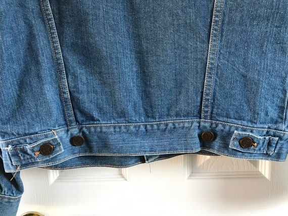 Vtg 1970's Wrangler Range Denim Jean Jacket Size … - image 8